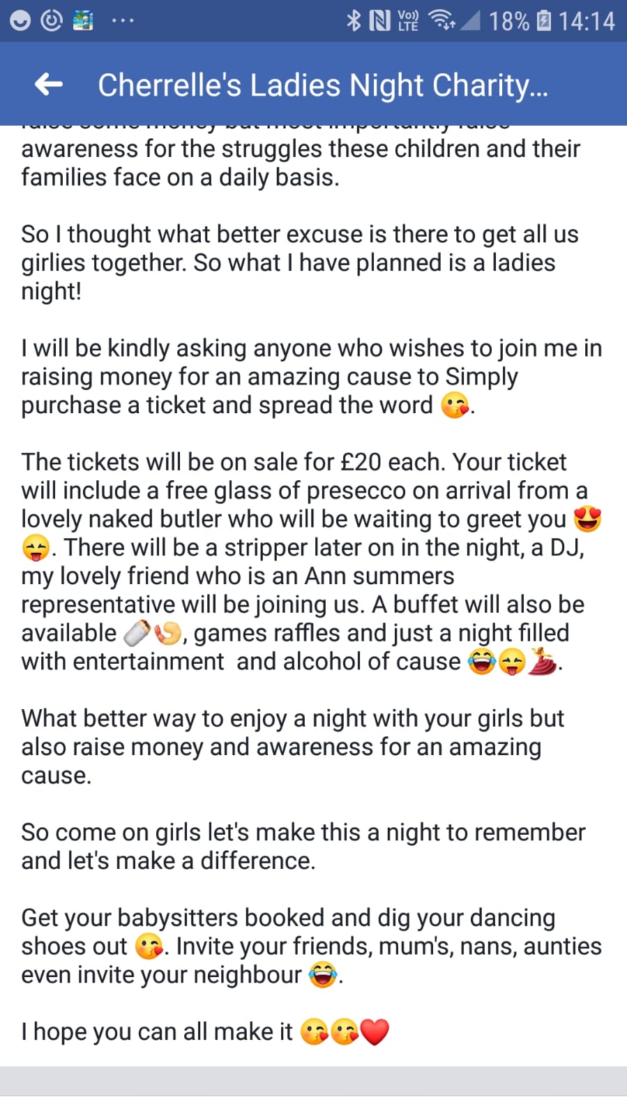 charity ladies night london 2