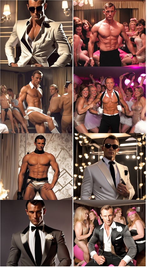 james bond male stripper london