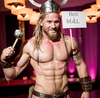 viking male strippers london